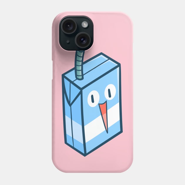 Cute Blue White Milk Box Phone Case by Jocularity Art