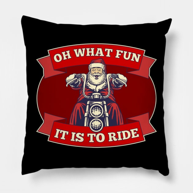 Oh What Fun It Is To Ride Pillow by Slap Cat Designs