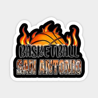 Classic Basketball Design San Antonio Personalized Proud Name Magnet