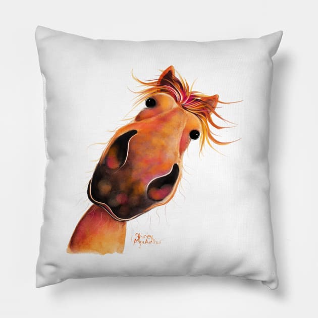 HaPPY HoRSe ' MaX ' BY SHiRLeY MacARTHuR Pillow by ShirleyMac