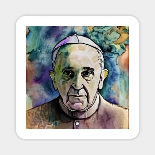 digital sketch of Pope Francis Magnet
