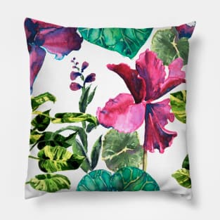 Seamless tropical flower Pillow