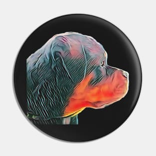 Rottweiler head side view Unit Pin