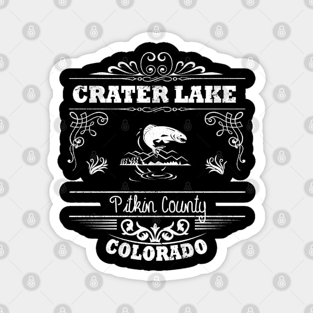 Crater Lake Colorado souvenir travel Magnet by artsytee