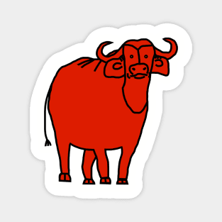 Red Ox Line Drawing Magnet