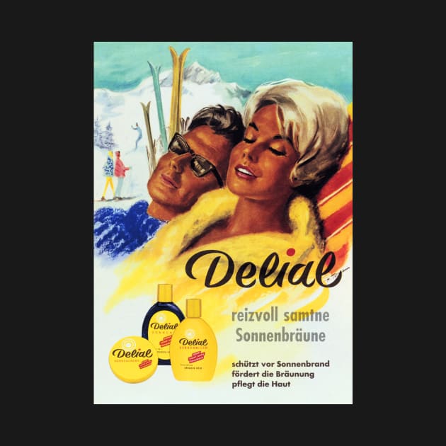 DELIAL Delightful Velvet Tan Vintage Germany Sun Tan Sun Block Lotion Advertisement by vintageposters