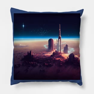 Interplanetary Spaceport Pillow