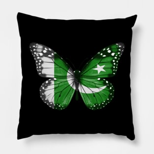 Pakistani Flag  Butterfly - Gift for Pakistani From Pakistan Pillow