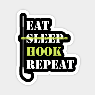 Eat Sleep Hook Repeat Golf Magnet