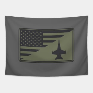 F/A-18 Hornet US Flag Patch (subdued) Tapestry