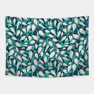 Minimalist Leaf Line Art Illustration as a Seamless Surface Pattern Design Tapestry