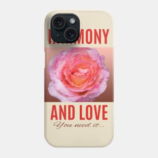 rain drops on the pink rose Phone Case