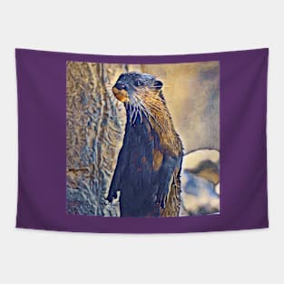 Asian Small-Clawed Otter Tapestry