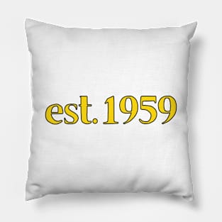 Est. 1959 Cartoonish Retro Birthday Pillow