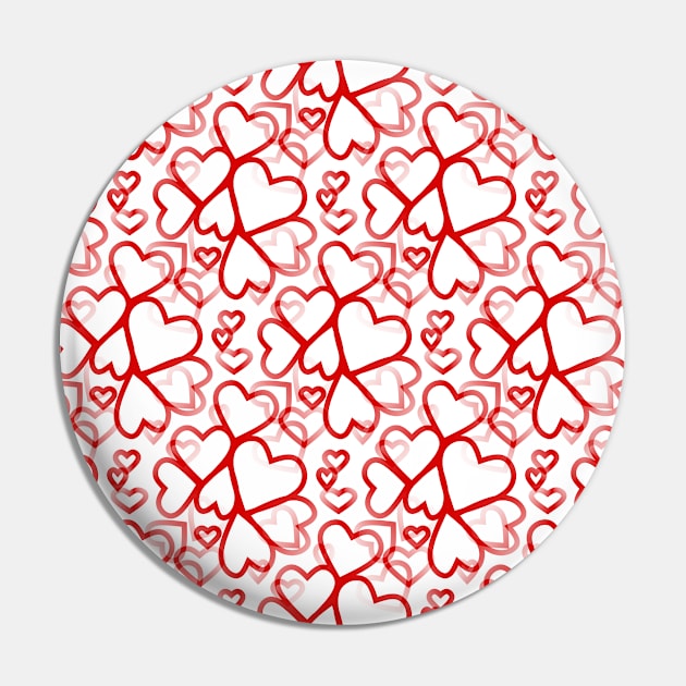 BE My Valentine Heart Pattern Pin by SartorisArt1