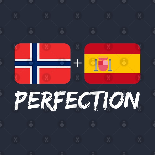 Spaniard Plus Norwegian Perfection Mix Heritage Flag Gift by Just Rep It!!