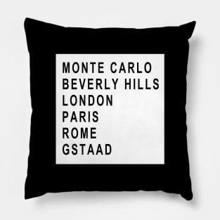 Trading Places Watch Names white Pillow