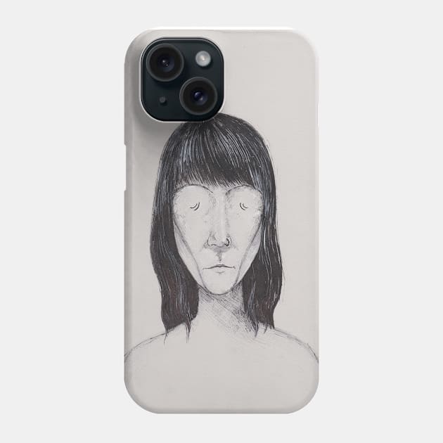 custom t-shirt design, faceless woman Phone Case by nnova