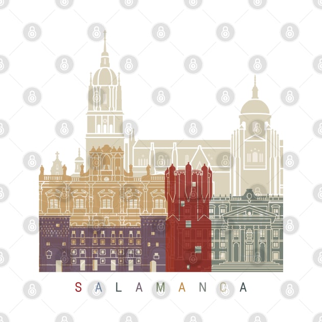 Salamanca skyline poster by PaulrommerArt