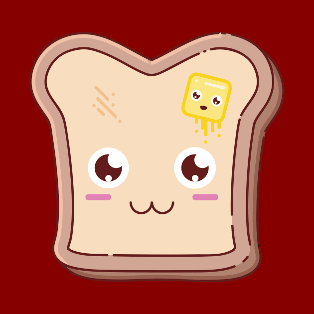 Kawaii toast, happy butter by KevinFoged