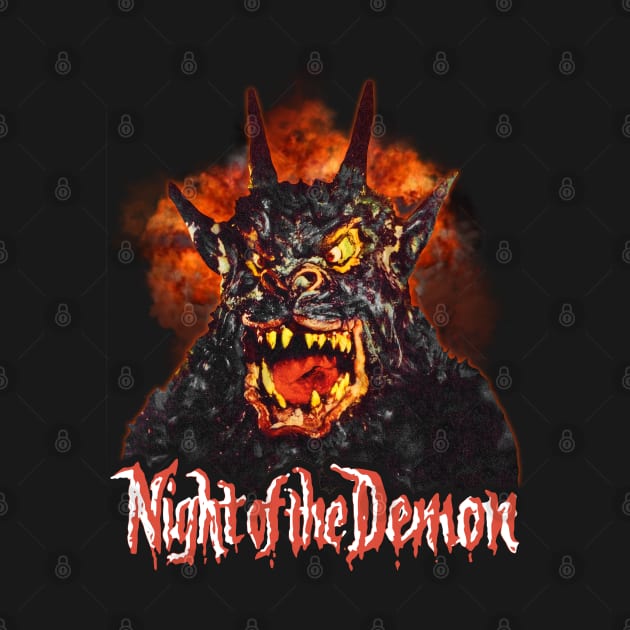 Night of the Demon Retro Cult Classic Horror Fan Art by darklordpug