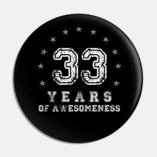 Vintage 33 years of awesomeness Pin