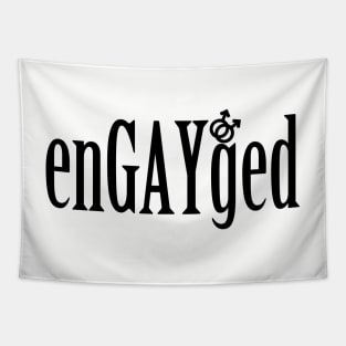 enGAYged (two male symbols) Tapestry