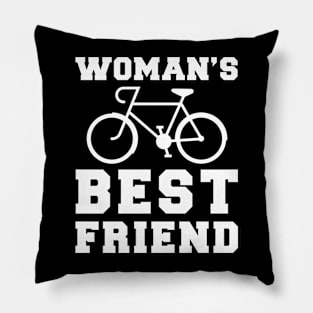 cycling woman's best friend tee tshirt Pillow