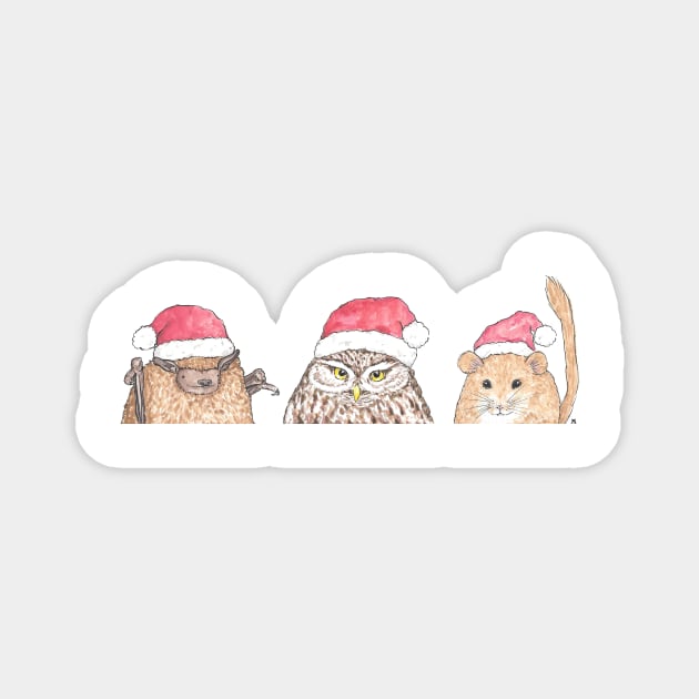 Christmas Animals Magnet by LydiaWoods