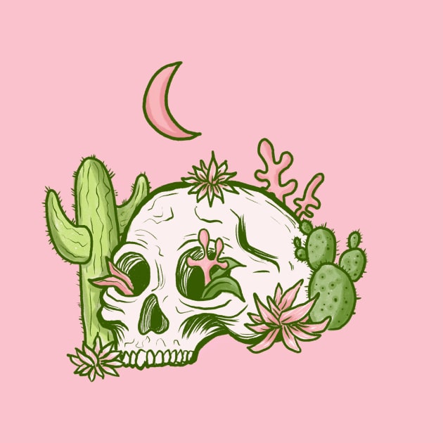 Desert Skull and Cactus by Sam Nygard