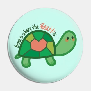 Green Turtle Quotes Home is Where the Heart Is Pin