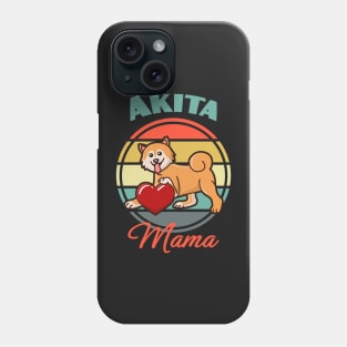 Akita Inu mama mom Dog puppy Lover Cute Mothers Day Phone Case