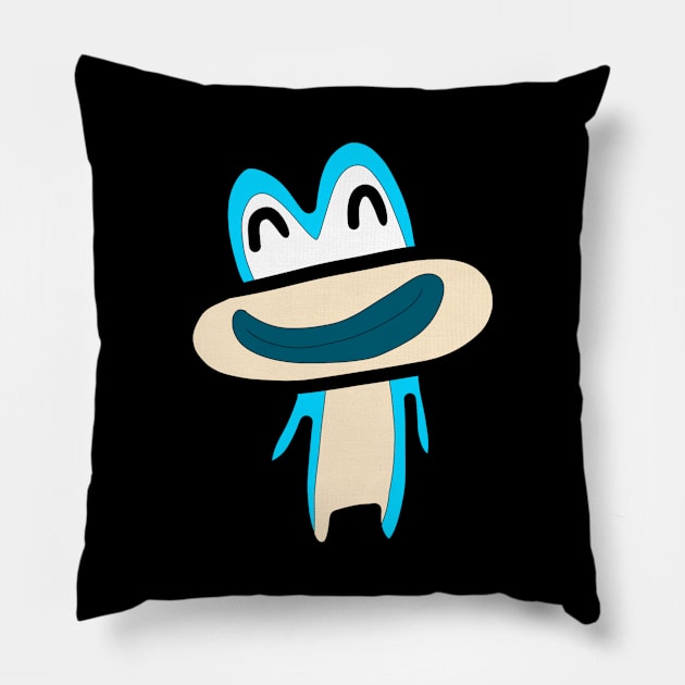 The frog blue smile Pillow by FzyXtion