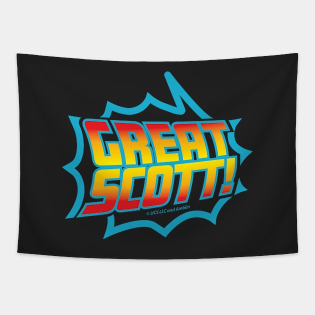 Great Scott! (Full-Color Dark) Tapestry by jepegdesign