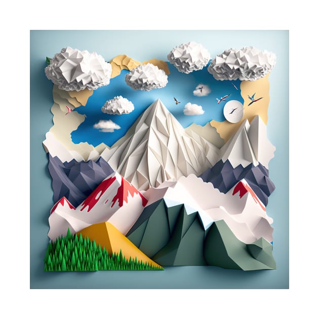 Origami mountains by Imagier