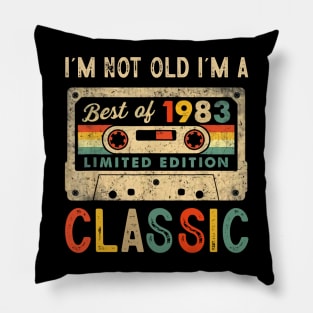 40 Birthday Decorations Men Best of 1983 BDay 40th Birthday Pillow