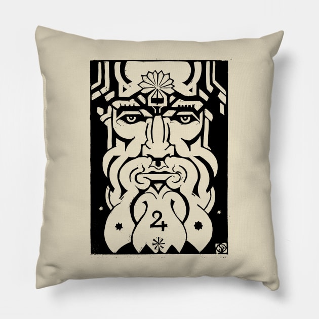 Jupiter engraving Pillow by metaphysical