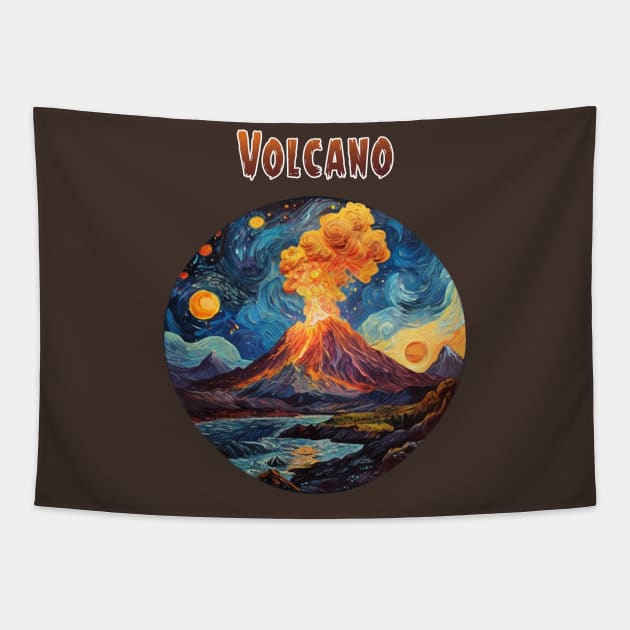 Volcano Tapestry by Moulezitouna