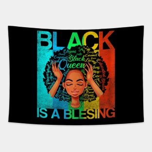 Womens Juneteenth Queen Black is a Blessing Melanin Women Tapestry