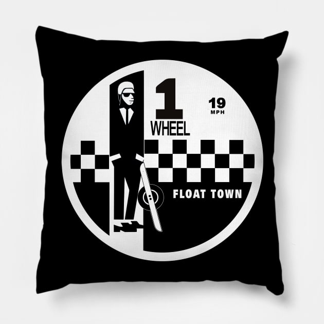 Float Town Record Label Pillow by OneWheel Skanking