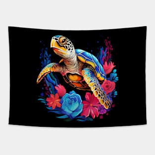 Sea Turtle Happiness Tapestry