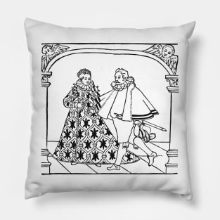 Dancers in archway Pillow