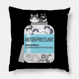 Antidepressant Cat Bottle Pillow