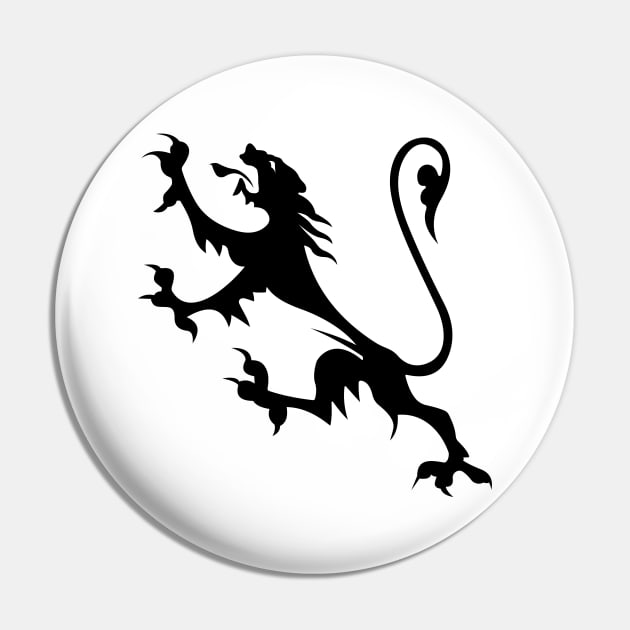 Heraldic Lion Pin by blackroserelicsshop@gmail.com