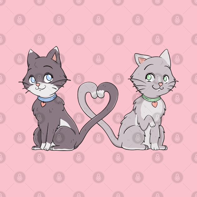 Cat Couple lover by Mako Design 