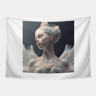 Portrait in Pastel Colors of A Fractal Ballerina Tapestry