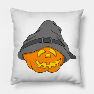 Slouchy Hat Halloween Pumpkin Grey Version Pillow