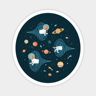 Dachshunds Space Travellers Magnet