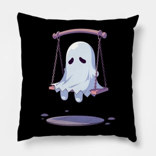 sad ghost Pillow