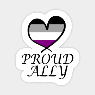 Proud Ally LGBT Gay Pride Month Asexual Flag Magnet